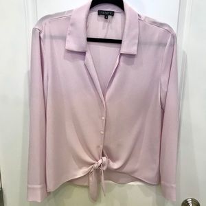 1. State tie waist blouse